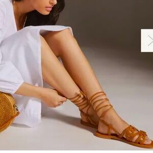 Pilcro & the Letterpress Braided Tie Up Gladiator Sandals